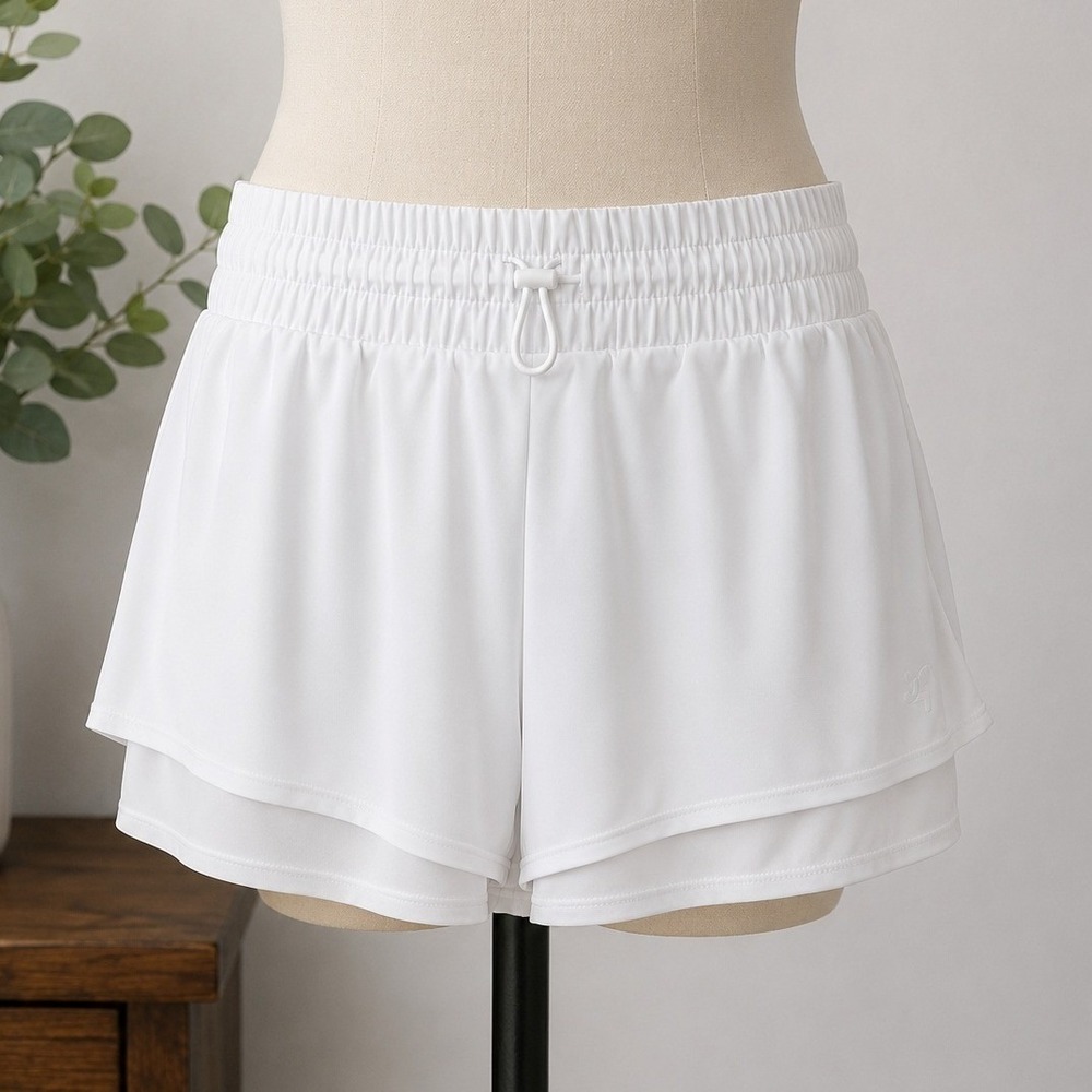 JoyLab Women's High‎ Rise Shorts - White Size Extra Large NWT